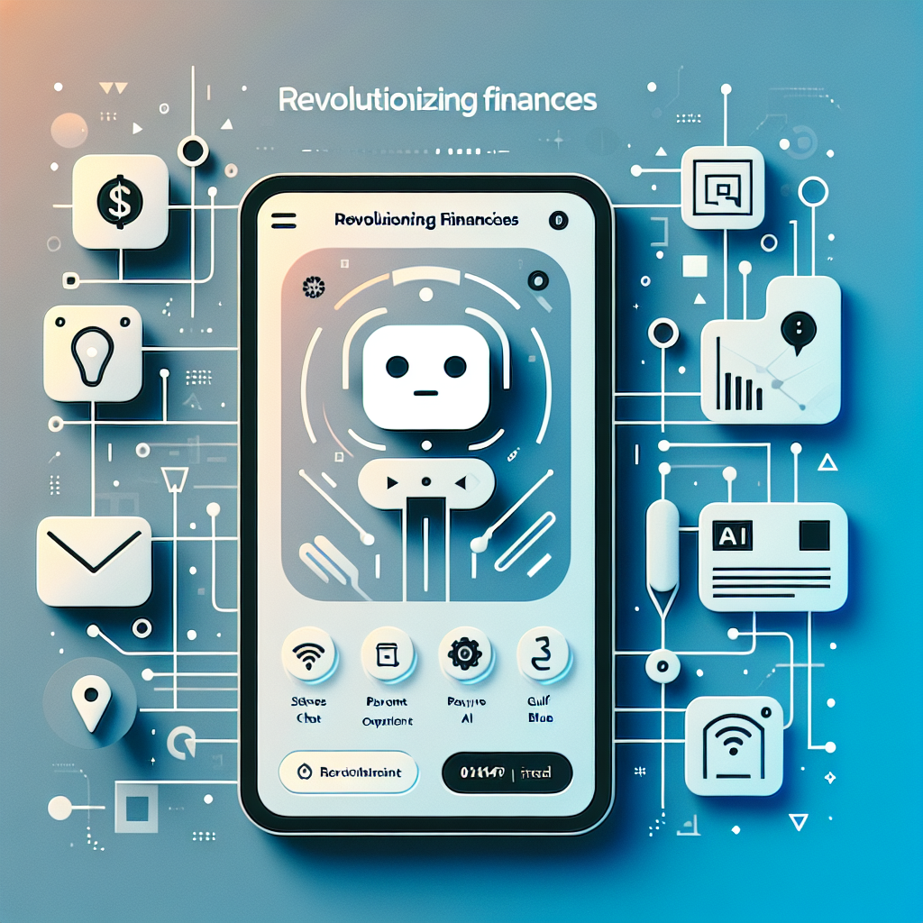 Featured image for the blog post ‘Revolutionizing Finances: AI Rent Payment Systems Explained’ showcasing a sleek digital device with a minimalist rent payment interface, accentuated by a gradient background of Stratos and Gulf Blue, and abstract shapes symbolizing data flow; includes a friendly AI companion motif and bold text emphasizing the focus on AI rent payment systems.