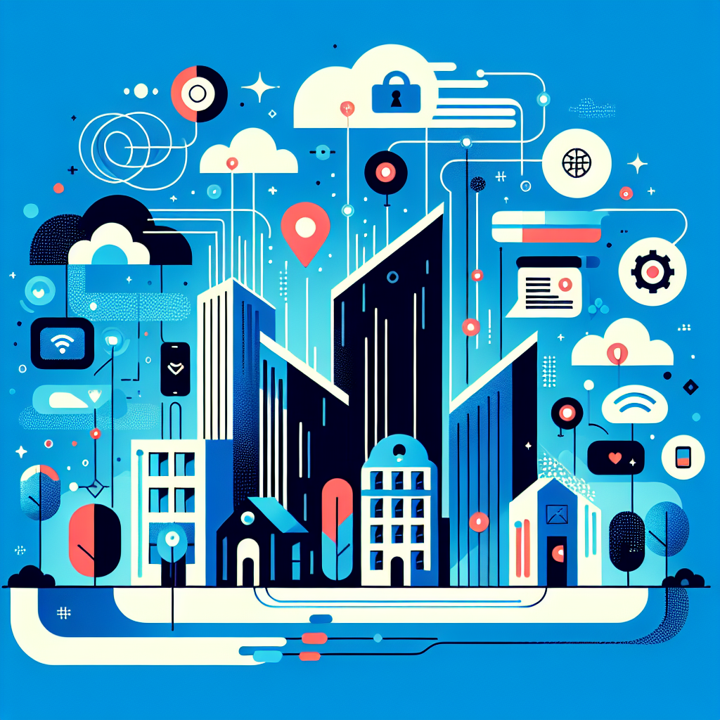 A vibrant featured image for the blog "Unlocking Success: Top Online Rent Collection Tools for You," showcasing flat illustrations of modern cityscapes, mobile devices, and payment icons in brand colors, symbolizes the ease and connectivity of online rent collection tools.