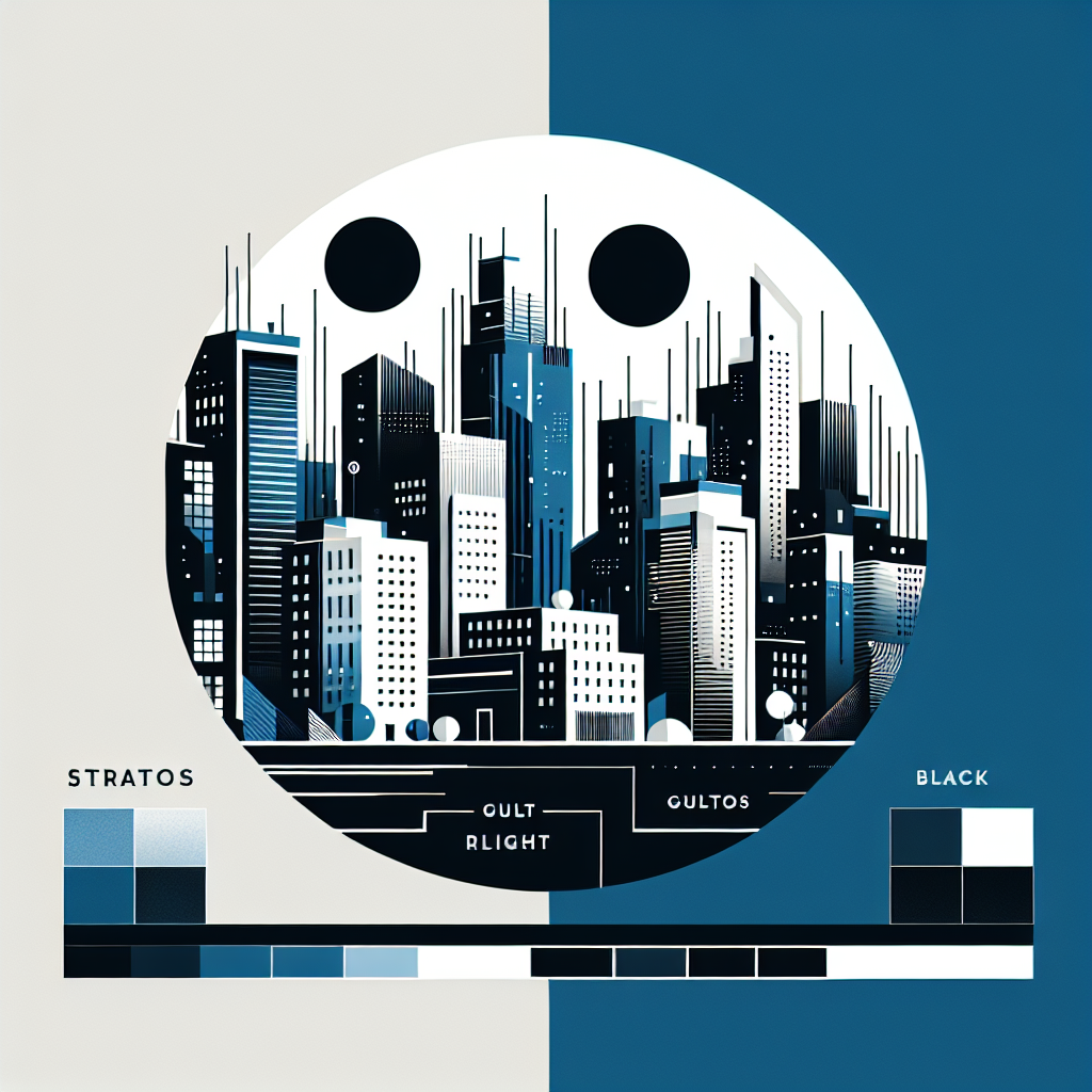 Professional minimalist image representing tenant rights during eviction, featuring cityscapes in Stratos, Gulf Blue, Black, and White colors, reflecting real estate management and a tech-focused vibe.